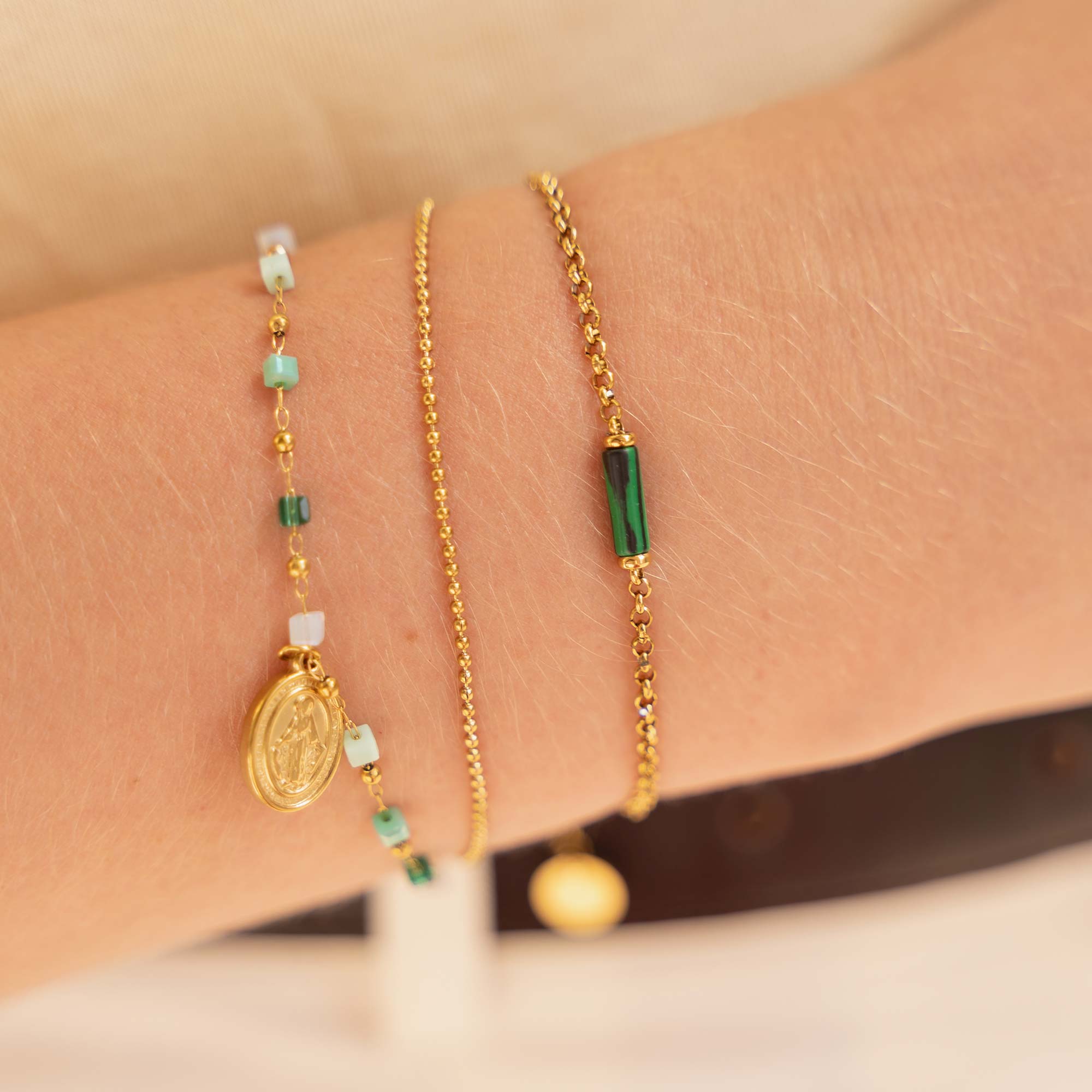 Pulsera Cili Green Gold - Imagen 2