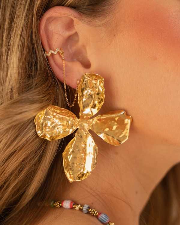 Pendientes 4 Pétalos Gold