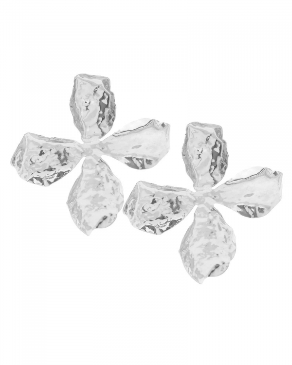 Pendientes 4 Pétalos Acero