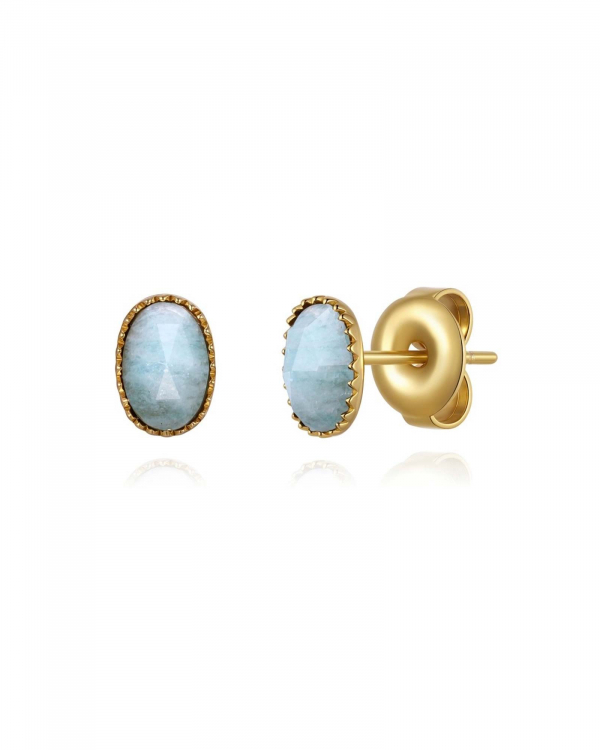 Pendientes Gea Amazonita Gold