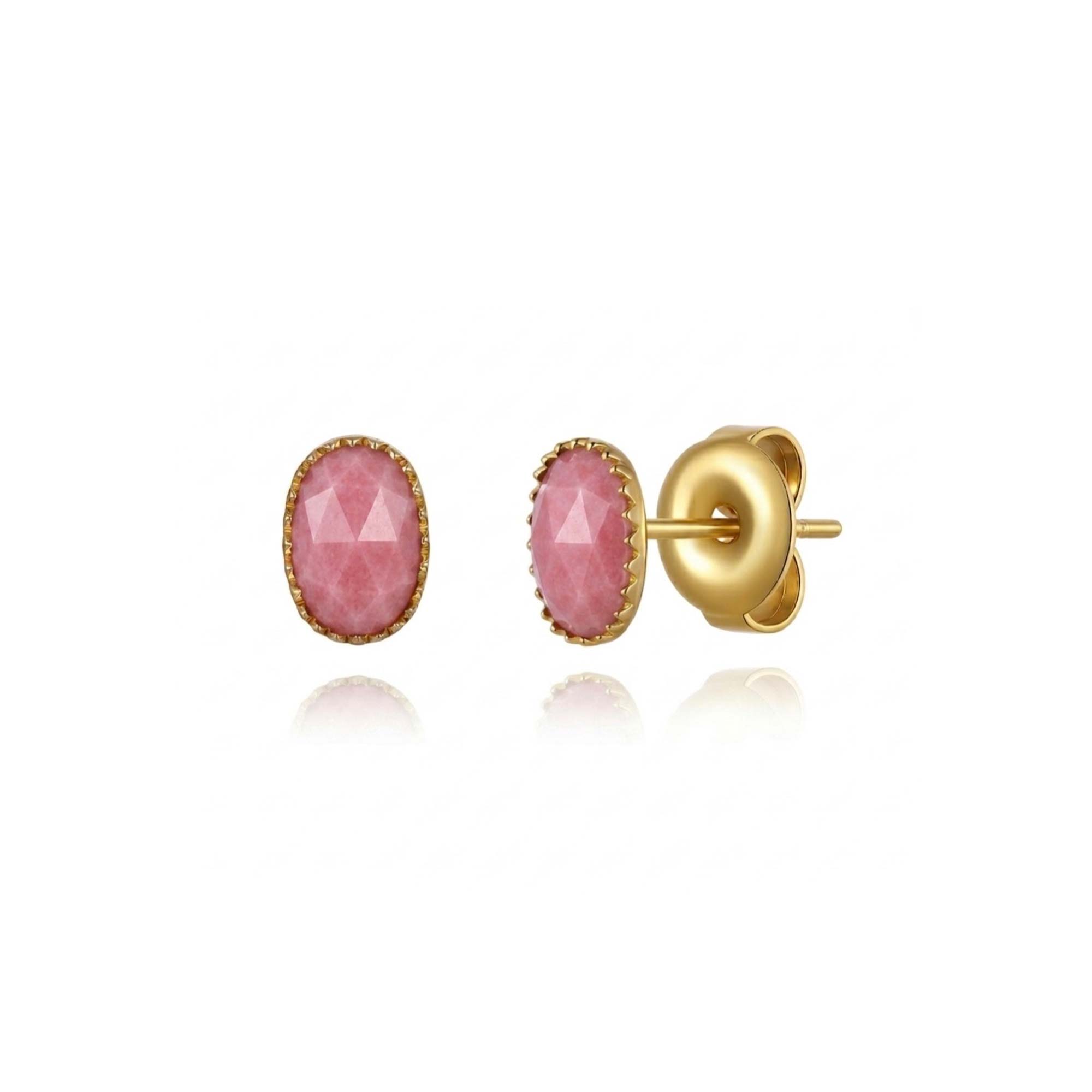 Pendientes Gea Rodonita Gold