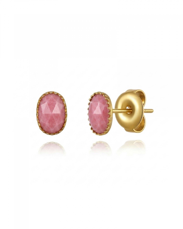 Pendientes Gea Rodonita Gold
