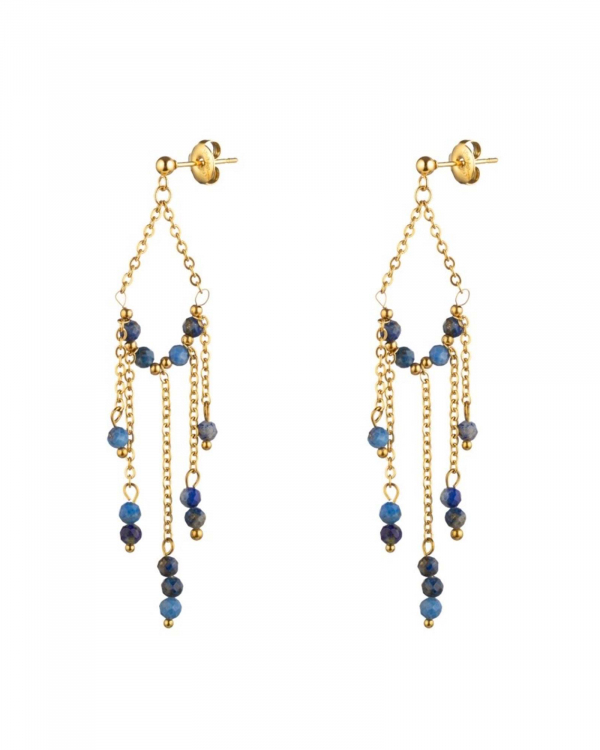 Pendientes Lumpi Lapislazuli Gold