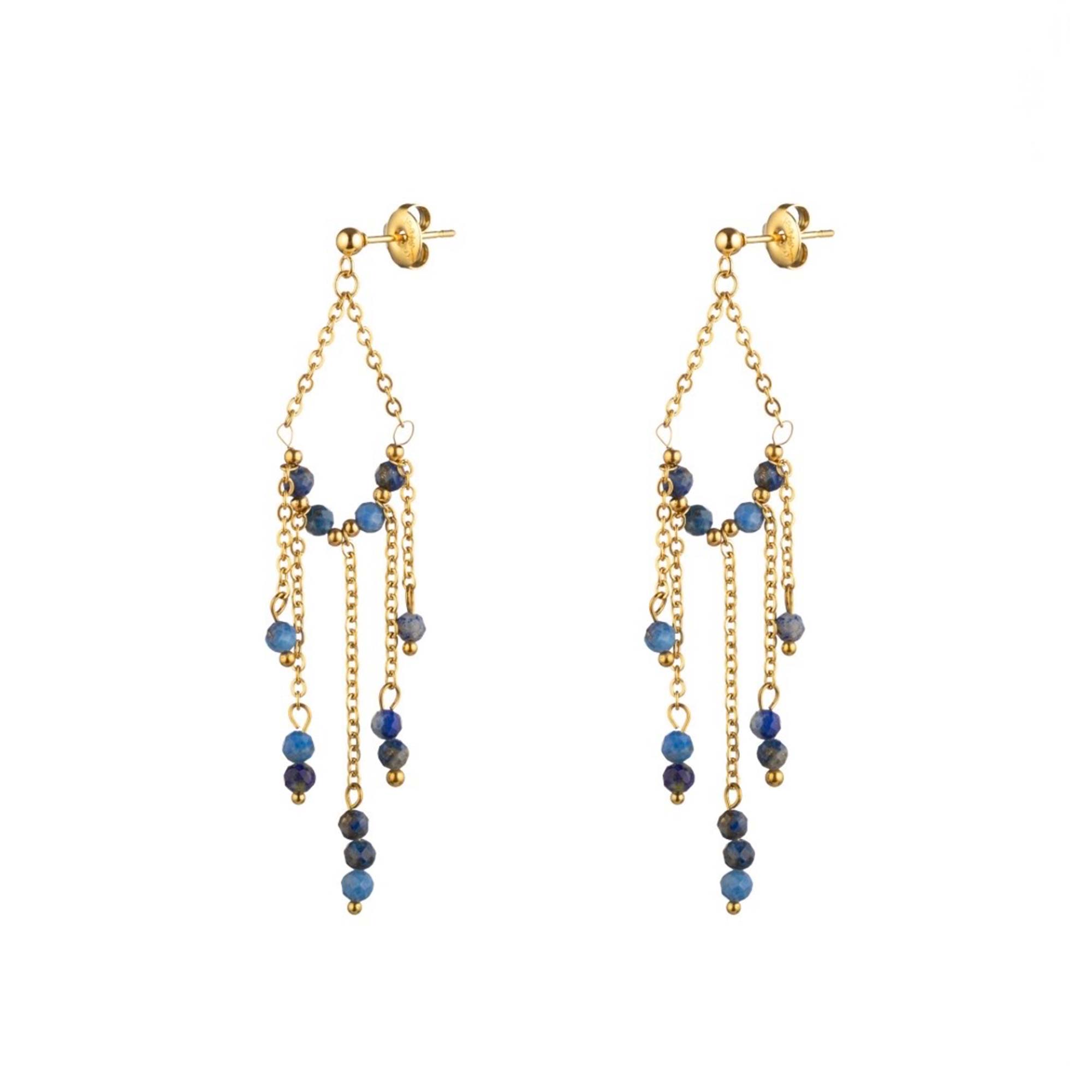 Pendientes Lumpi Lapislazuli Gold
