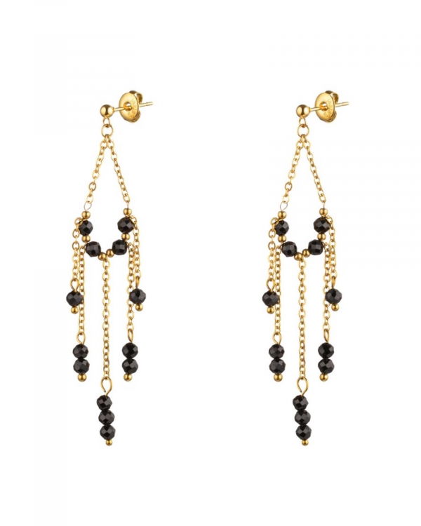 Pendientes Lumpi Ónix Gold