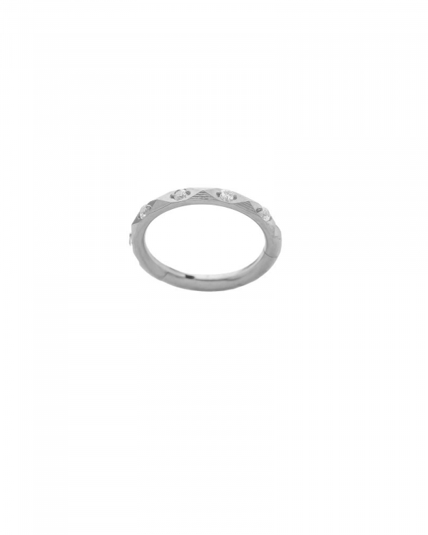 Piercing Aro 5 Circonitas Acero