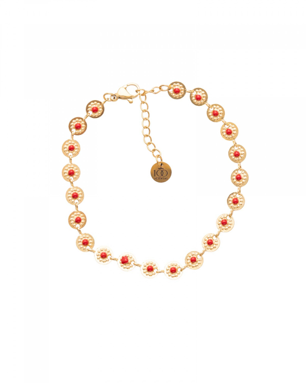 Pulsera Discos Red Gold