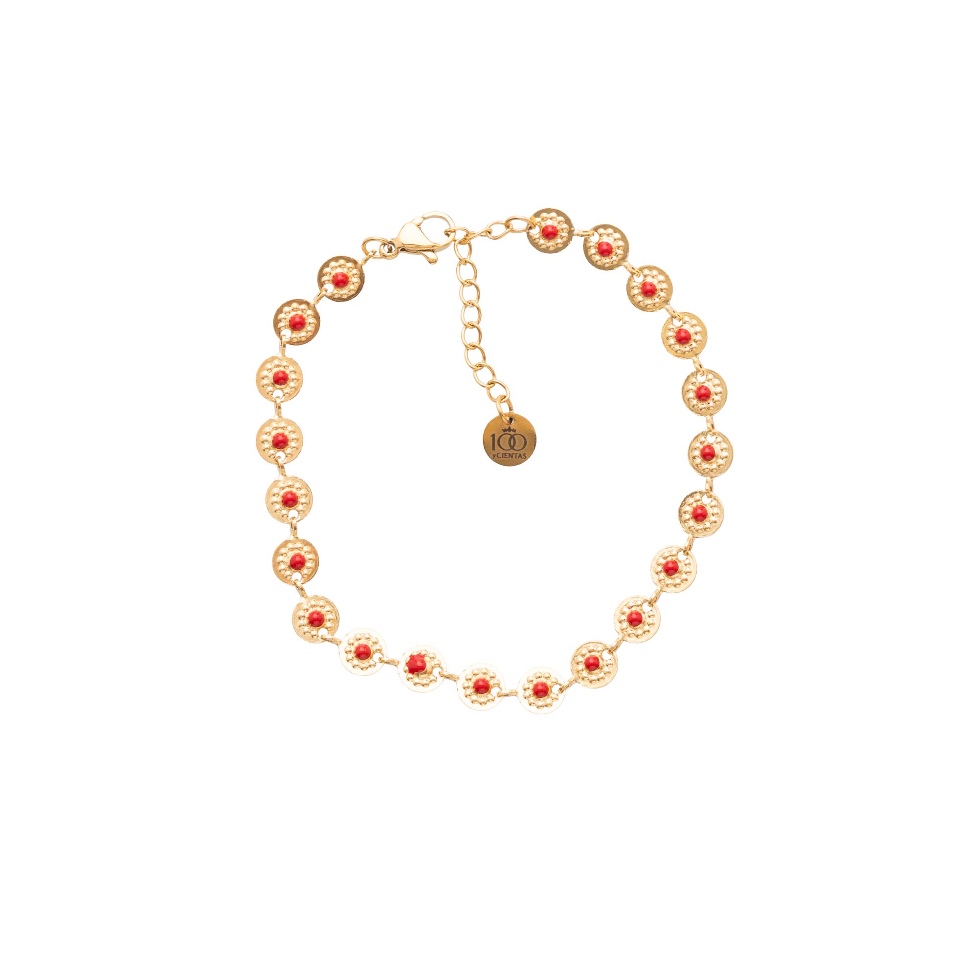 Pulsera Discos Red Gold
