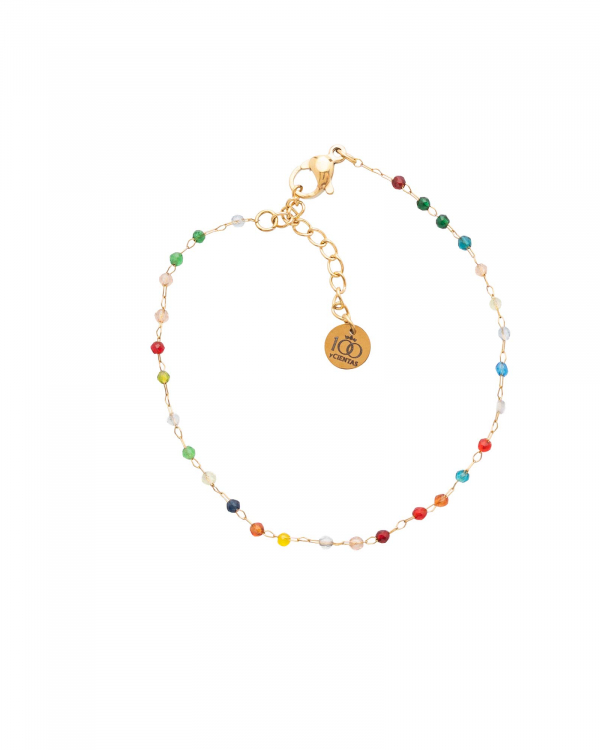 Pulsera Piedrecitas Colors Gold