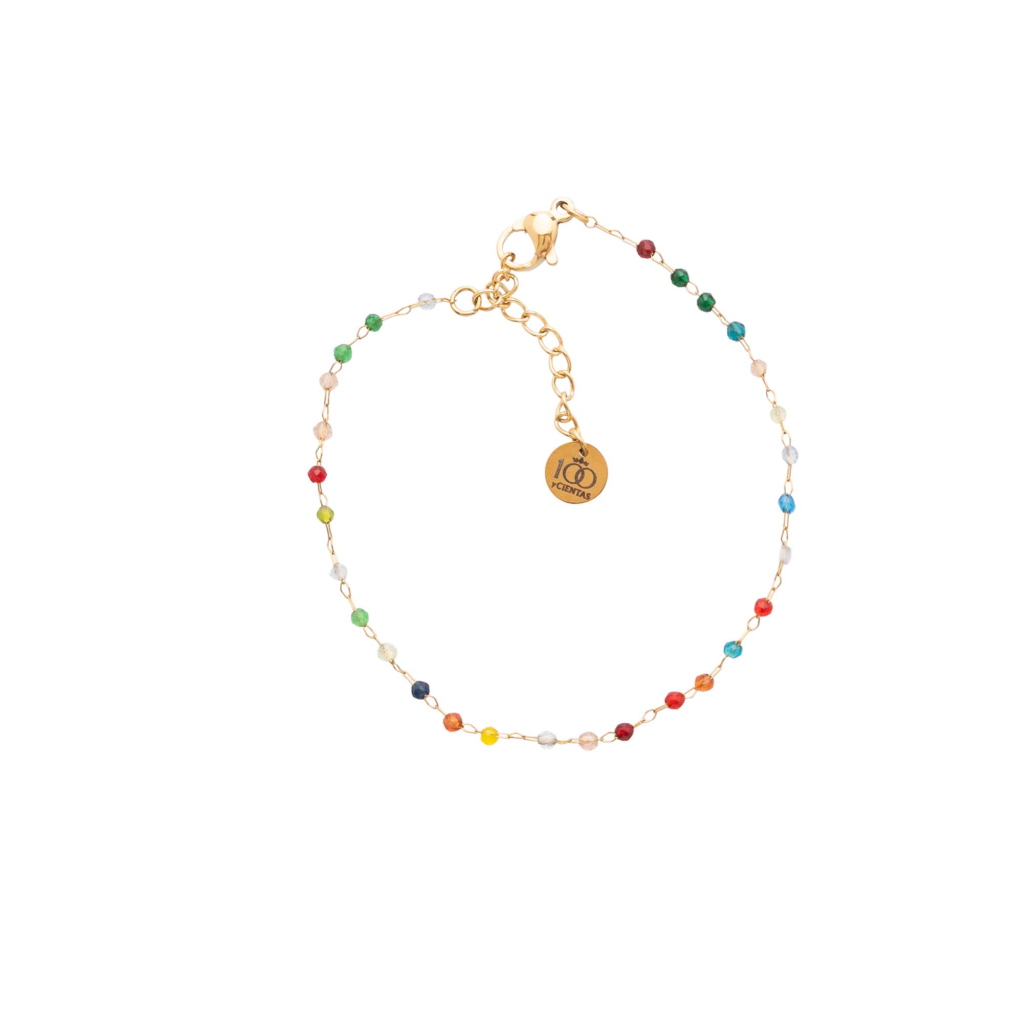 Pulsera Piedrecitas Colors Gold