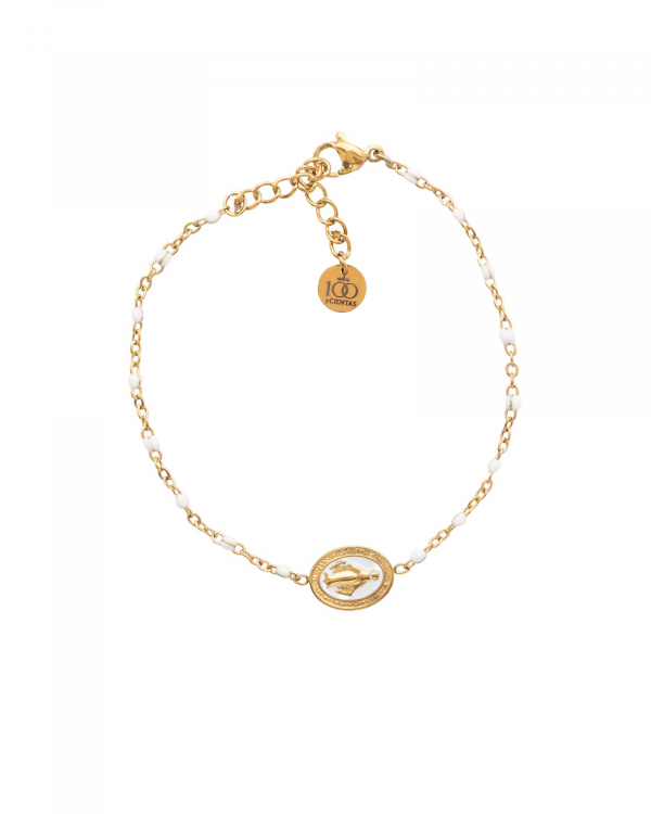 Pulsera Virgen Blanca Gold