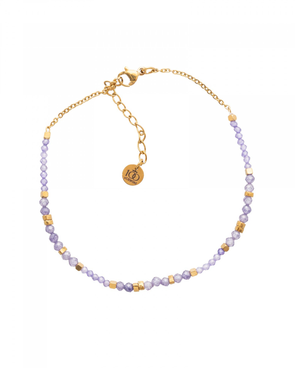 Tobillera Amatista Gold
