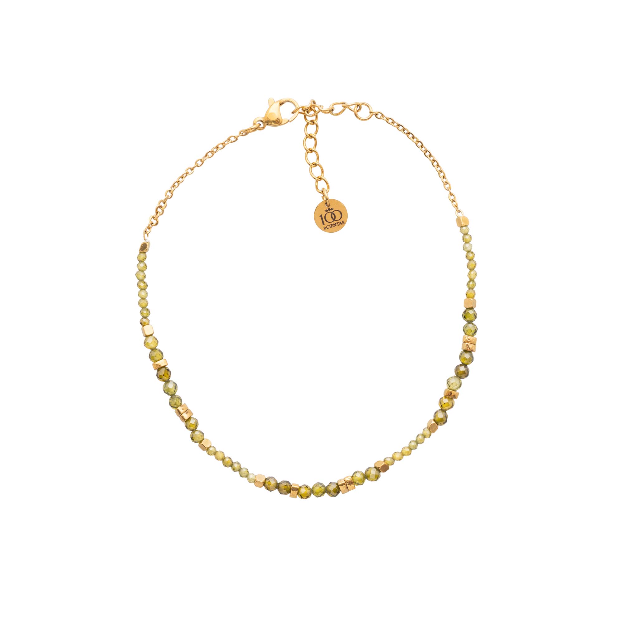 Tobillera Olivina Gold