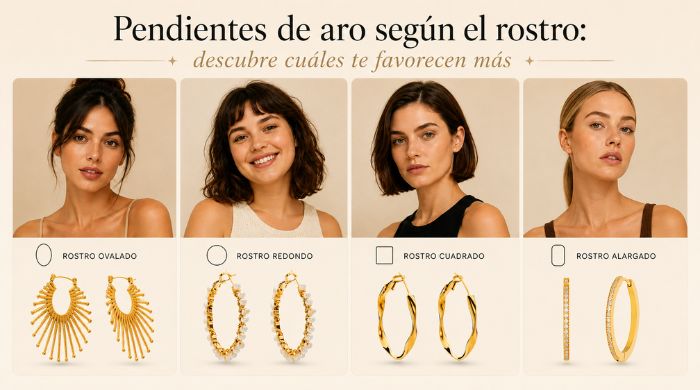 Pendientes de aro según el rostro: descubre cuáles te favorecen más