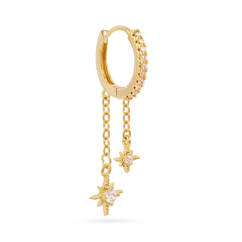 Aro Estrellas Cadenas Gold