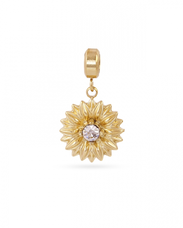 Charm Flor Circonita Gold