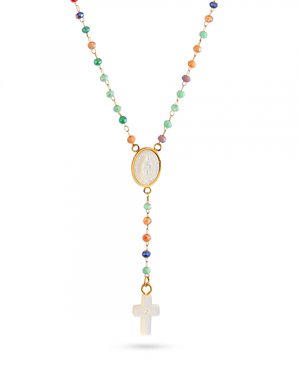 Collar Milagrosa Nácar Multi Gold