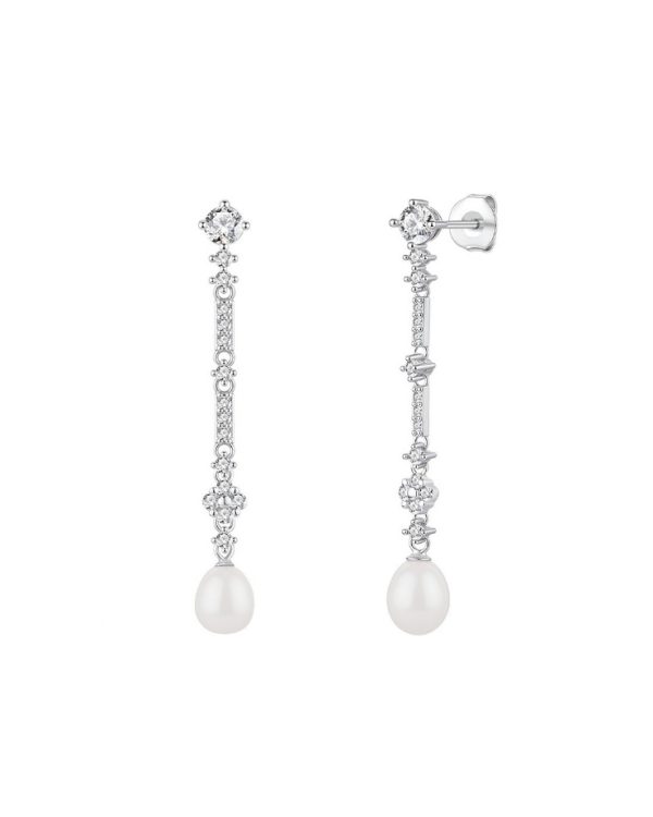 Pendientes Perla Antonela Plata