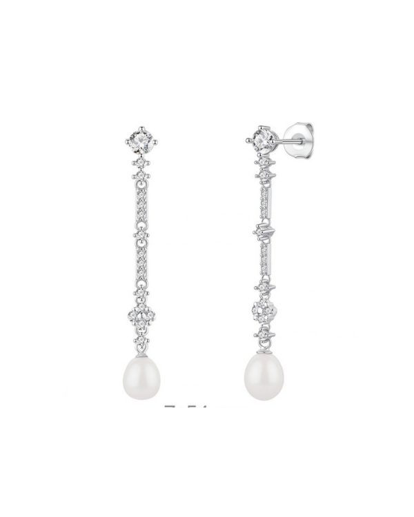 Pendientes Perla Antonela Plata