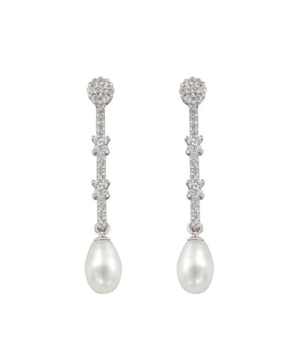Pendientes Perla Habsburgo Plata