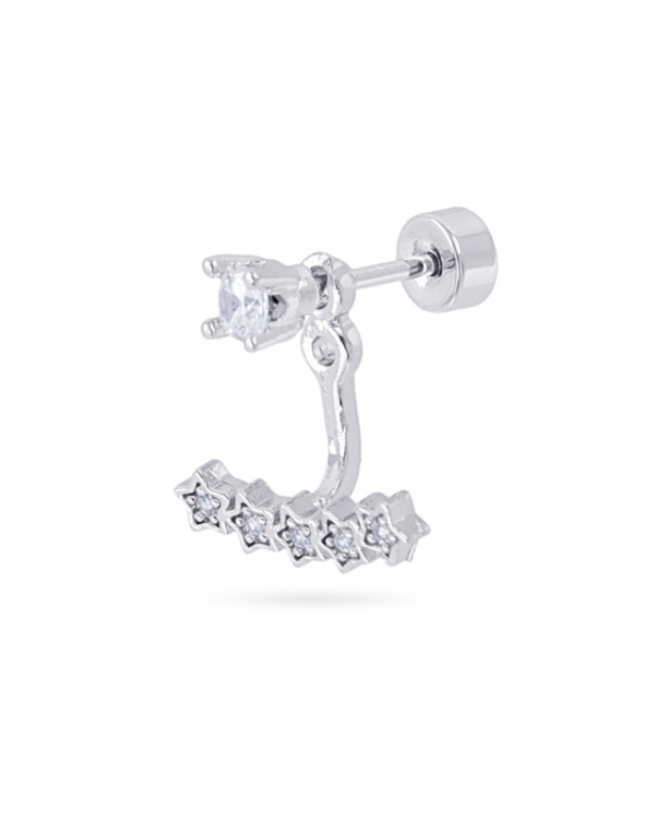 Piercing Ear Jacket Estrellas Acero