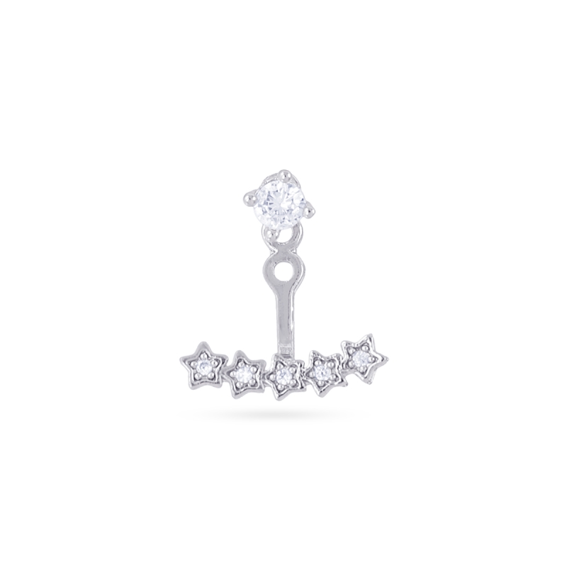 Piercing Ear Jacket Estrellas Acero - Imagen 2