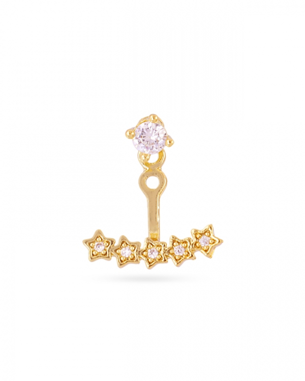 Piercing Ear Jacket Estrellas Gold