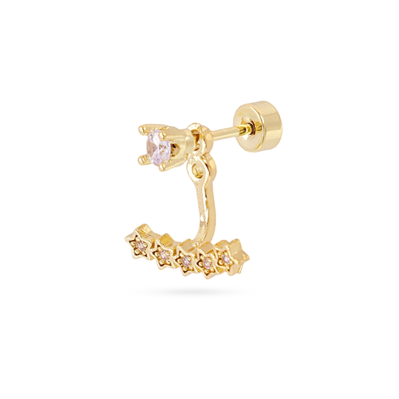 Piercing Ear Jacket Estrellas Gold - Imagen 2