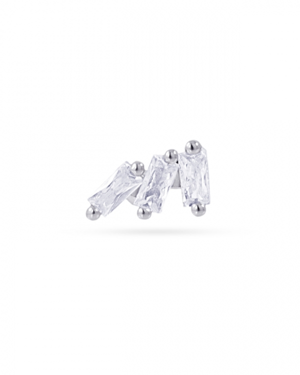 Piercing Triple Baguette Acero