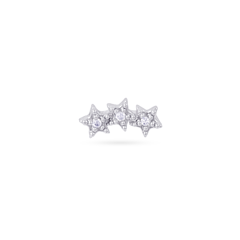 Piercing Triple Star Acero - Imagen 2