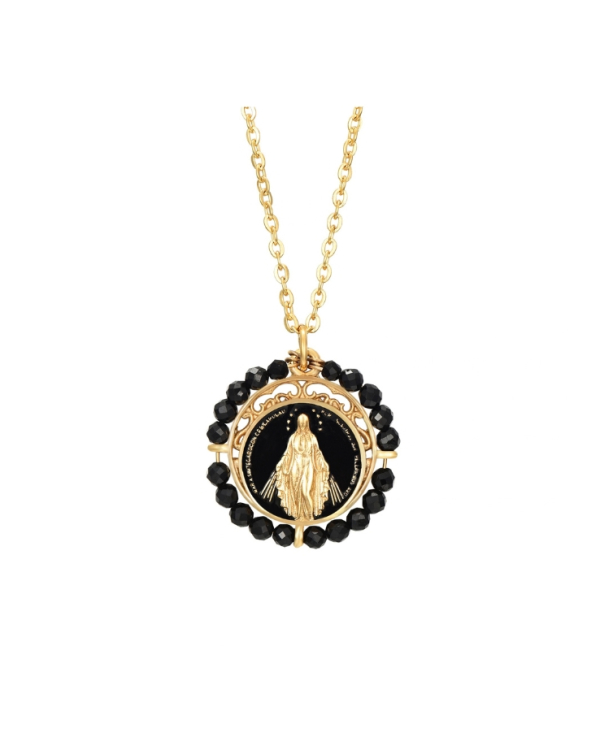 Collar Virgen Onix Gold