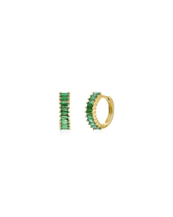 Mini aro Baguette Verde Oro