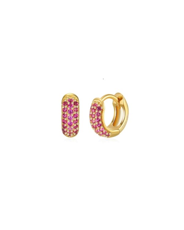 Mini aro Glow Fucsia Oro