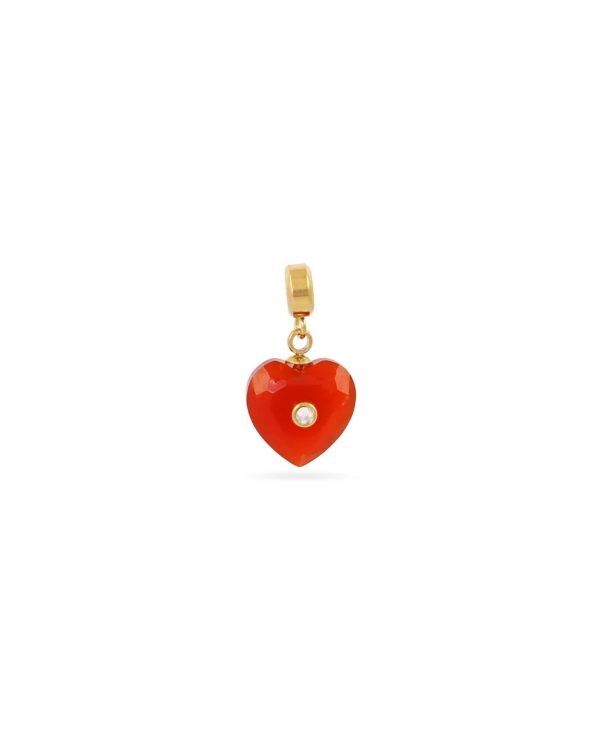 Charm Corazón Cornalina Gold