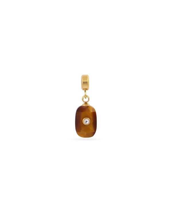 Charm Piedra Ojo Tigre Gold