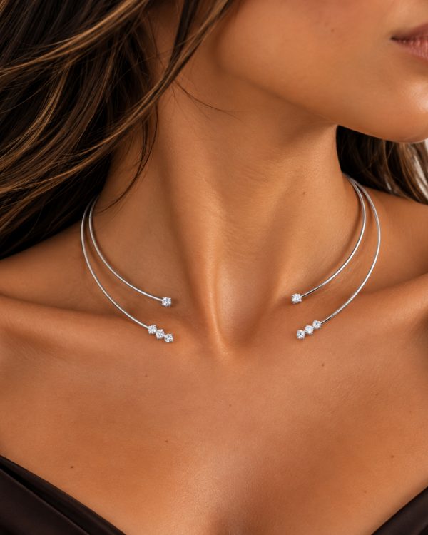 Chocker Dual Destellos Acero