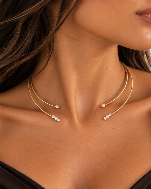 Chocker Dual Destellos Gold