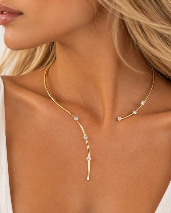 Chocker Lineal Destellos Gold