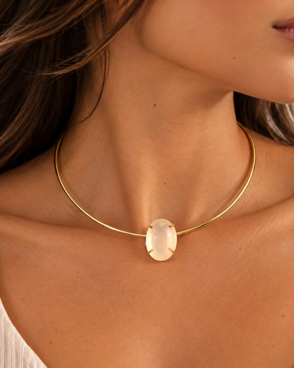 Chocker Piedra Luna Gold