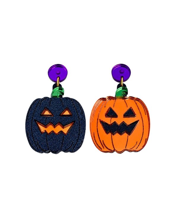 Pendientes Calabaza Halloween METACRILATO
