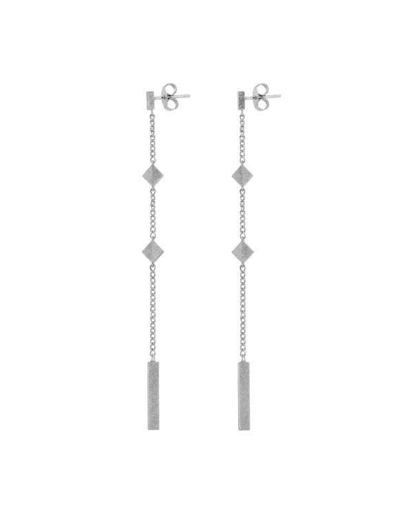 Pendientes Rombos Cadena Acero
