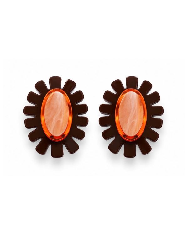 Pendientes Soflo Brown METACRILATO