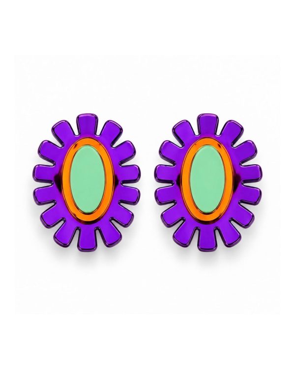 Pendientes Soflo Morados METACRILATO