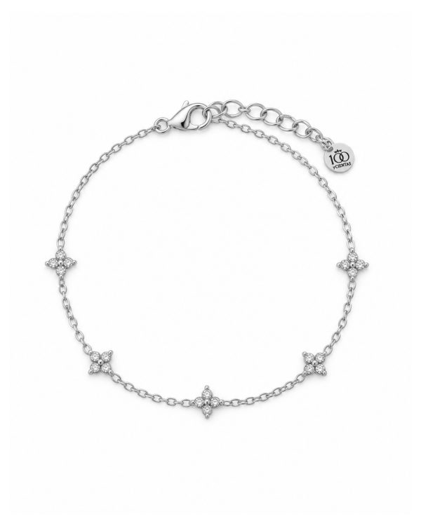 Pulsera Cinco Brillos Acero