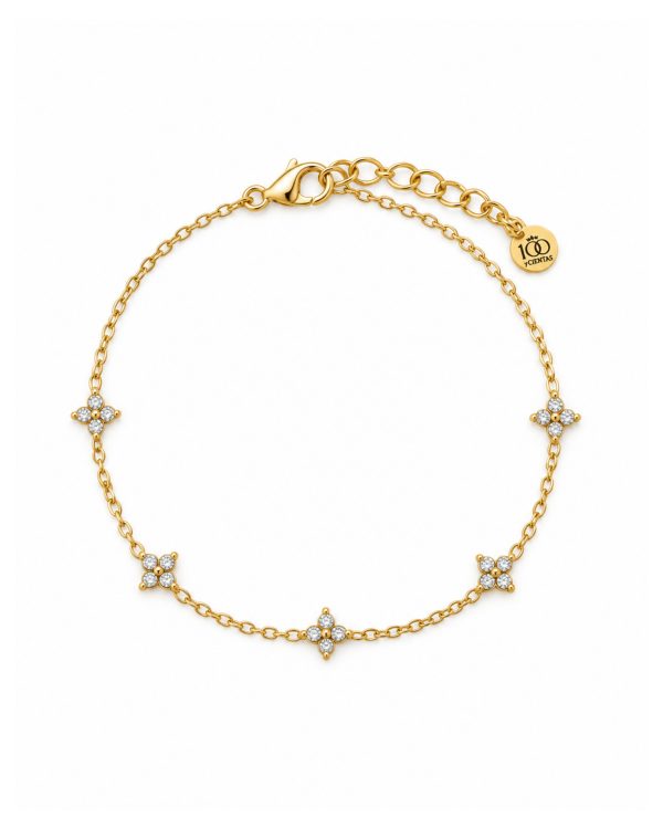Pulsera Cinco Brillos Gold
