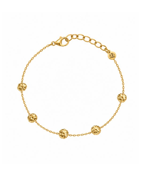 Pulsera Cinco Flores Gold