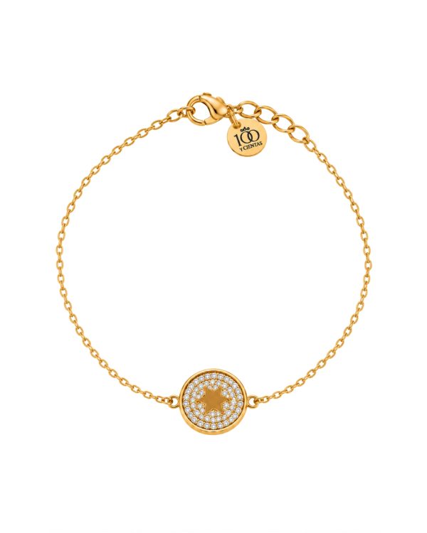 Pulsera Medalla Star Czs Gold
