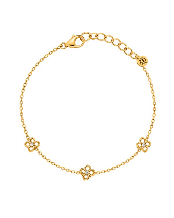 Pulsera Tres Petunias Gold